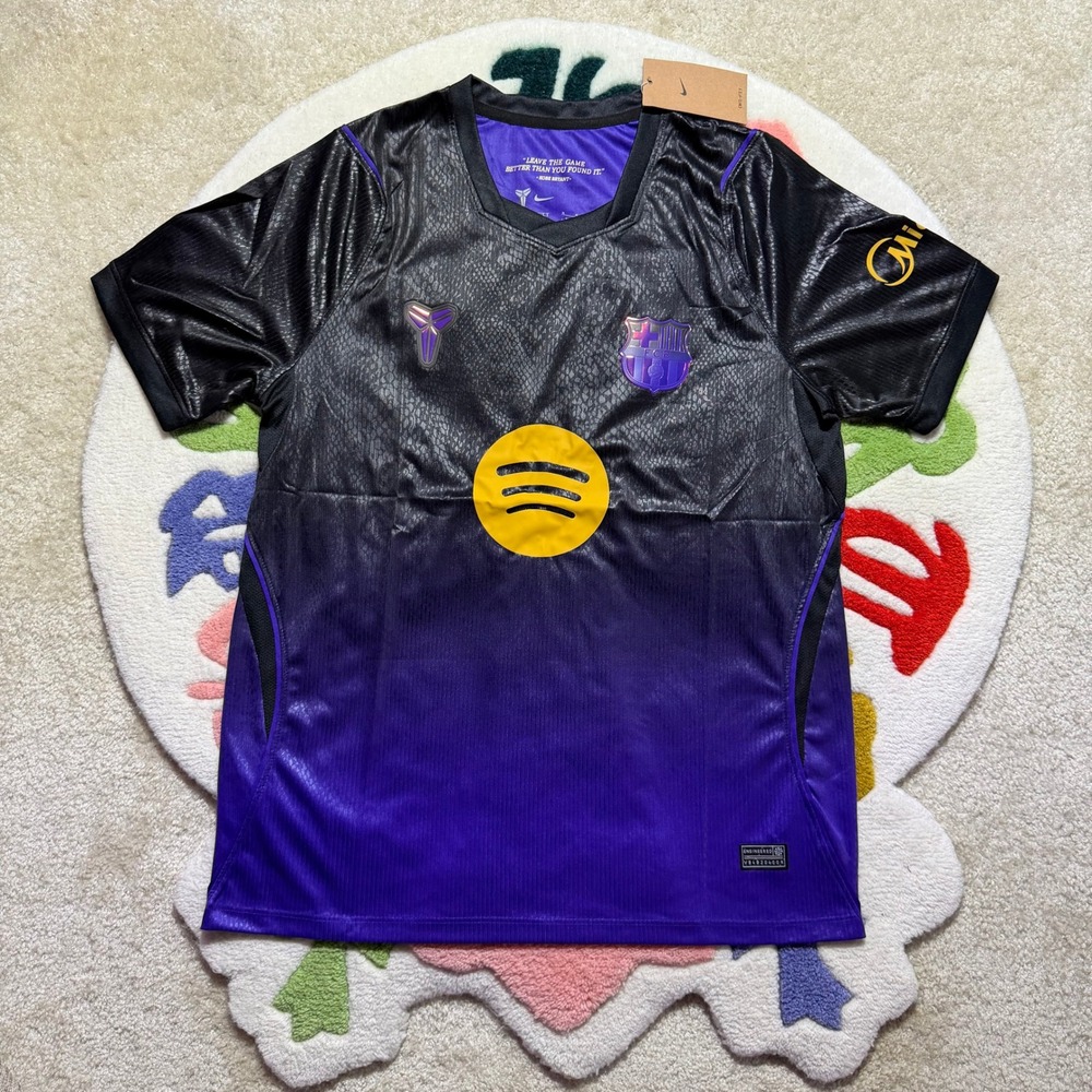 Nike FC Barcelona Kobe Bryant Mamba Jersey Black Purple Mens Large